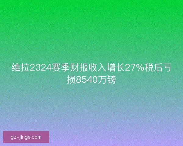 维拉2324赛季财报收入增长27%税后亏损8540万镑